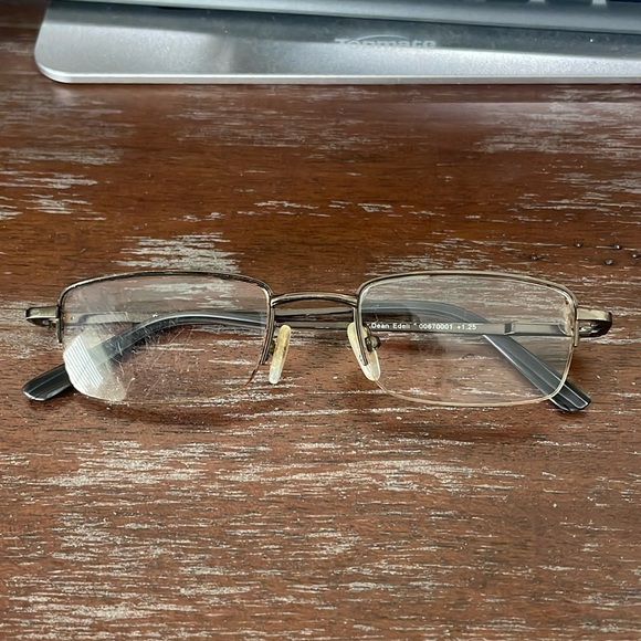Dr. Dean Edell power +1.25 titanium half rim eyeglasses readers - Picture 1 of 15